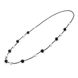 Colier lung 100 cm cu perle naturale, onix și spinel DiAmanti 204-104-G